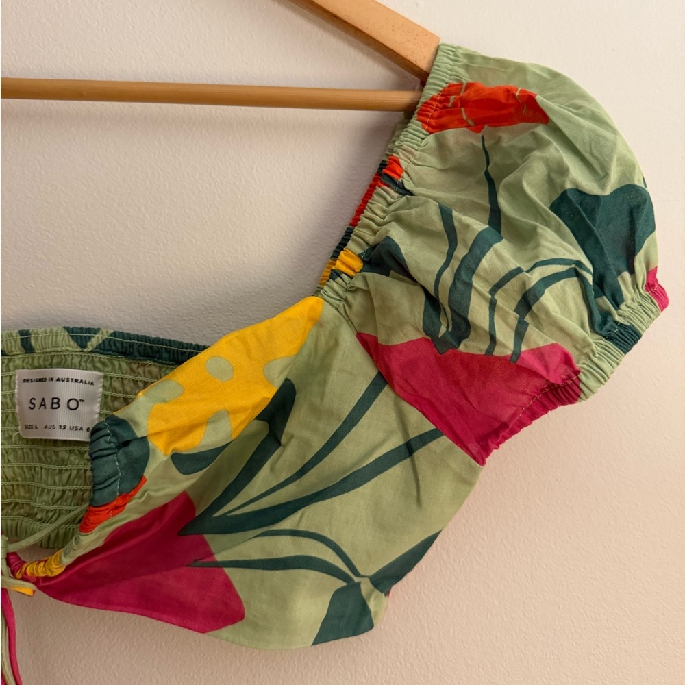 Sabo Skirt Australia Damini Crop Top in Vaso Verde - Picture 7 of 8